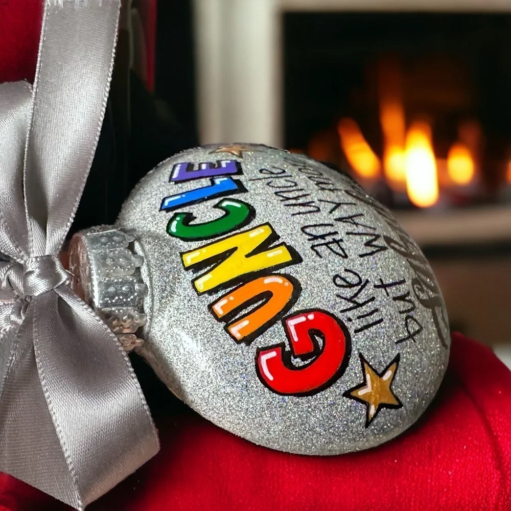Christmas Ornament: GUNCLE – Your Fabulous Holiday Sidekick! Handmade Gift